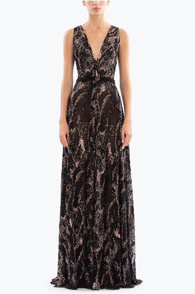 オールインワン・サロペット Saiid Kobeisy Black Lace Dress Saiid Kobeisy Special Occasion Gowns- Jolibride